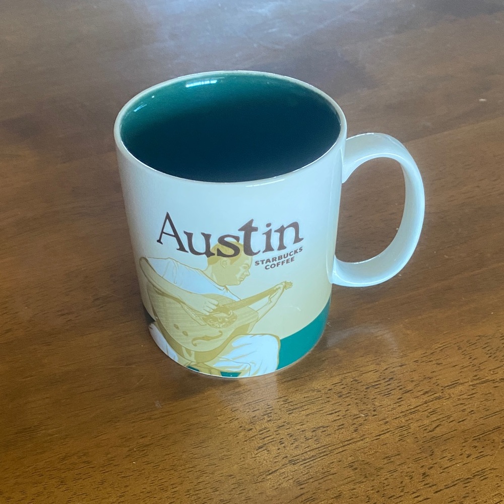 Starbucks Austin Mug - White and Teal